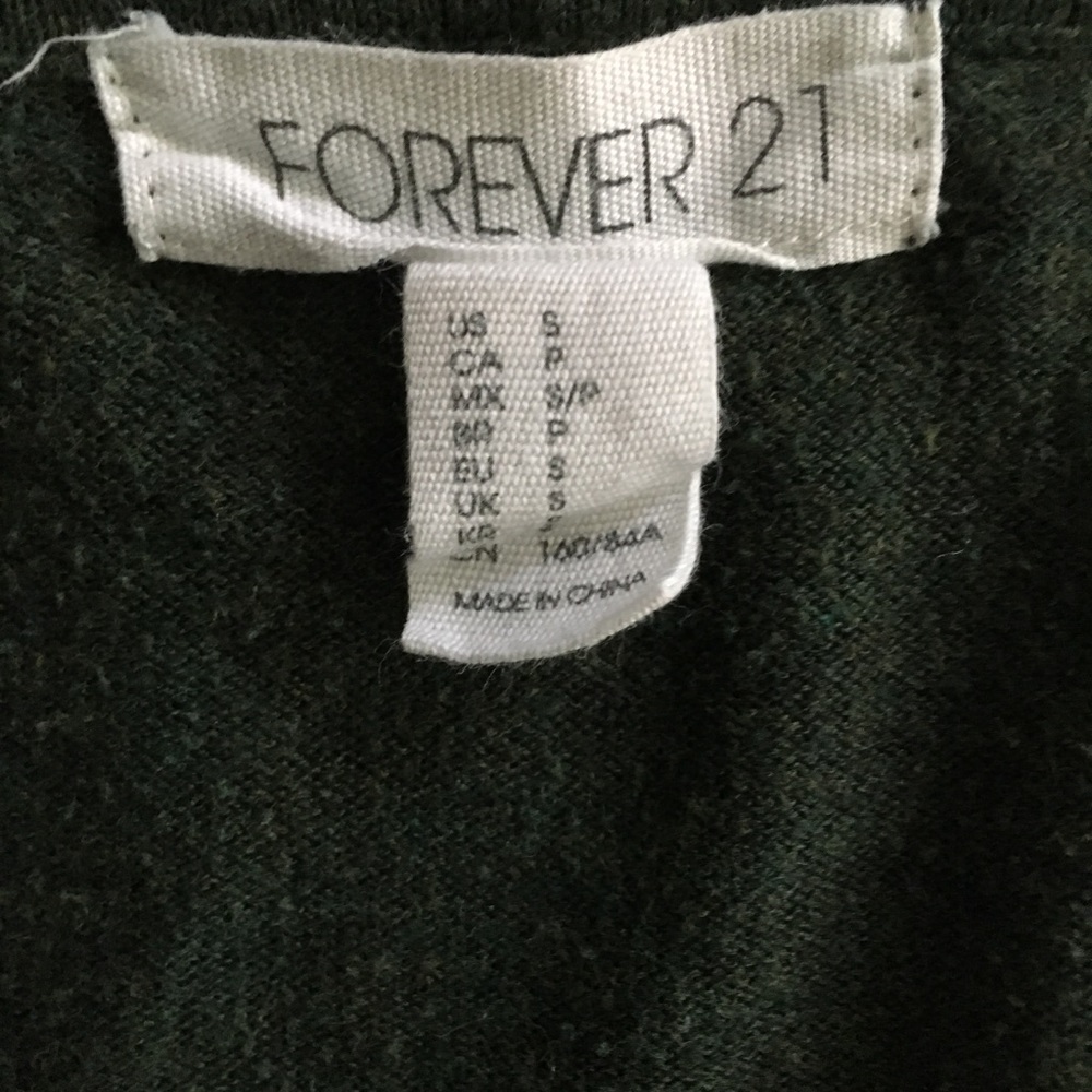 Fall Green Cardigan - Picture 2 of 2